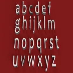 CANDARA Font lowercase 3D letters STL file