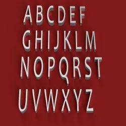 CANDARA font uppercase 3D letters STL file