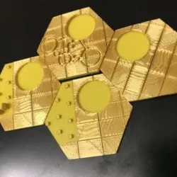 Catan Wheat Tiles - Single Nozzle, Multi-color Layers