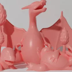 Charmander evolution pack (9 models, 3 positions each evolution)
