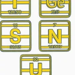 chemical elements cookie cutter / Elementos químicos cortador de galleta