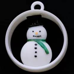 christmas tree bangle with snowman