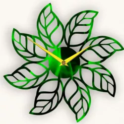 CLOCK LEAF MOTIF FOR 3D PRINTING AND LASER CUTTING