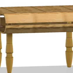 coffee table footrest bench 3d print and cnc