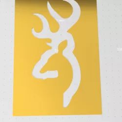 deer logo stencil