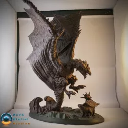 Dragon diorama based on Rathalos from monster hunter