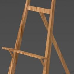 Carved Wood Easel for Painting