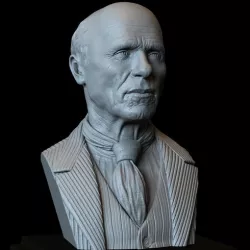 Ed Harris 3d Printable bust, 200mm tall