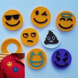 Emoji Snap Badge Set