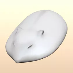 Flat hamster (hamster sleeping on hand)
