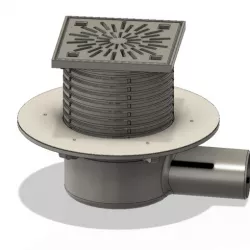Flood floor shower bath Drain kit odor protection trap 3d-print