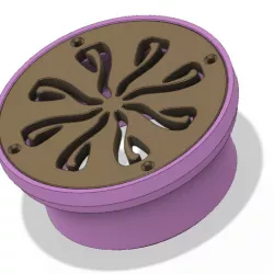 Floor simple Drain trap Round d102 4 inch odore block 3d print and cnc