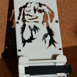 FOLDING SUPPORT FOR SMARTPHONE OR TABLET TELEPHONE - Reason: Dog ...    Foldable support for mobile phone and small digital tablet - pattern: "Dog".