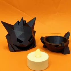Gengar spooky low poly pokemon decoration