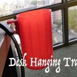 Hanging desk trash can
