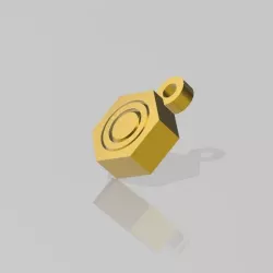 Hexagyrocub' key ring