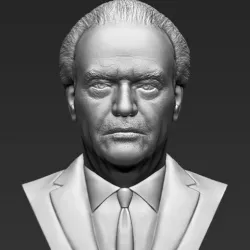 Jack Nicholson bust 3D printing ready stl obj formats