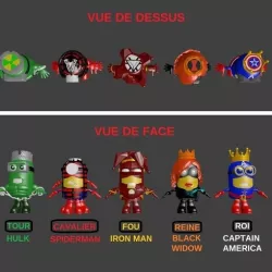 Jeu echecs / chess original avengers / minions