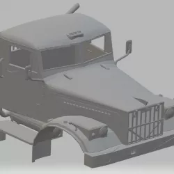 Kraz 255 Kipper Printable Cab Truck