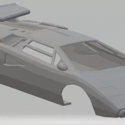 Lamborghini Countach Printable Body Car