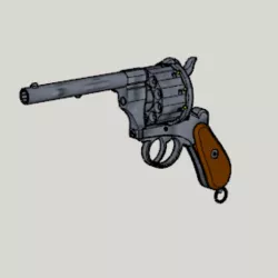 Lefaucheux M1858 3rd Type 12mm 10Shoot (3D Print Kit Toy Gun)