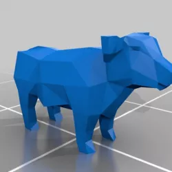 low poly cow