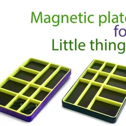 Magnetic plate for little things