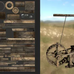 Medieval Treadwheel Crane