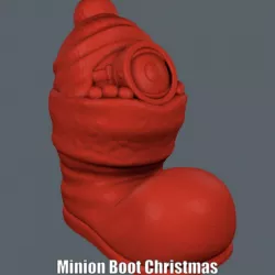 Minion Boot Christmas (Easy print no support)