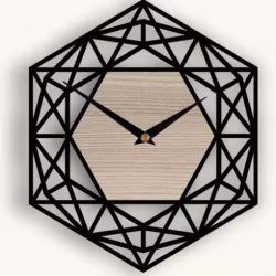 MODERN CLOCK FOR 3D PRINTING AND LASER CUTTING
