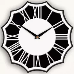 MODERN CLOCK FOR 3D PRINTING AND LASER CUTTING
