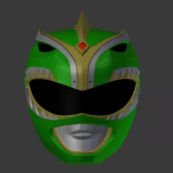 power rangers mmpr green ranger bat in the sun helmet stl file