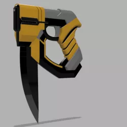 POWER RANGERS MMPR yellow SENTRY RANGER pistol STL FILE