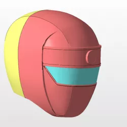 power rangers red alien ranger helmet stl file for 3d printing