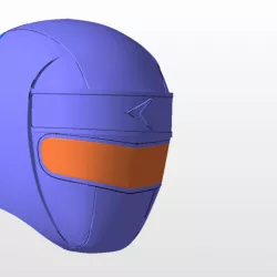 power rangers white alien ranger helmet stl file for 3d printing