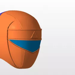 power rangers yellowalien ranger helmet stl file for 3d printing