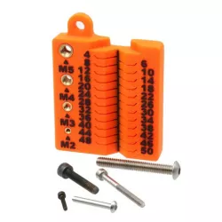 Quickly Measure & Sort M2, M3, M4, & M5 Metric Screws up to 50mm Long