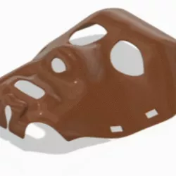real halloween mask v01 magic ritual sport bdsm for 3d-print or cnc