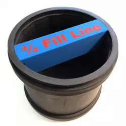 Rock Tumbler Fill Gauge for 3lb Rubber Barrel