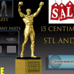 Rocky Balboa 3D STL STATUA NUOVO Silvester Stallone STL e OBJ 3d V8.1