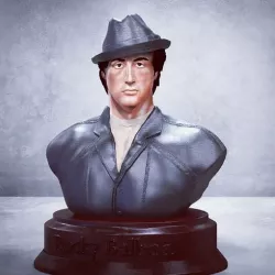 Rocky Balboa Bust V7- OFFER - Sylvester Stallone 3D STL - OBJ NEW 3D print model