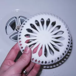 Rosette shower filter