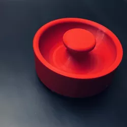 Round dough cutter handle.