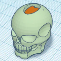 skeleton head pen holder