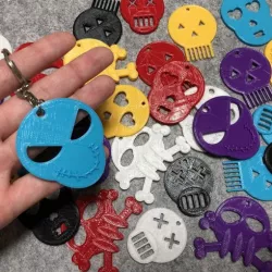 Skull Key Chain with Tinkercad for Halloween