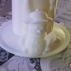 Snowman Candle