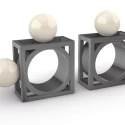 Square rings with pearl