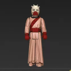 Star Wars .stl Tusken Raider .3D action figure .OBJ Kenner style.