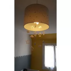 Stars and cloud lamp suspension