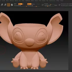 Stitch ZBrush v4 pencil cup